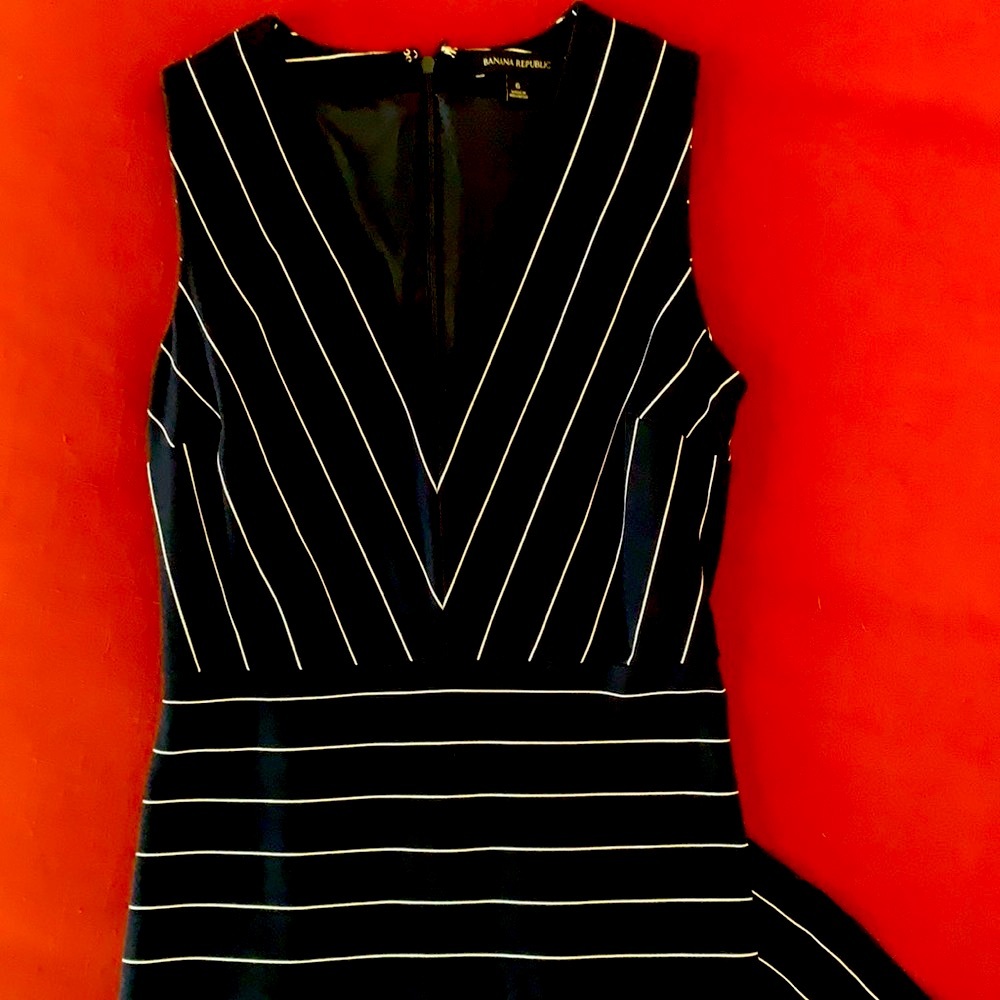 Banana Republic Fitted Striped Sheath